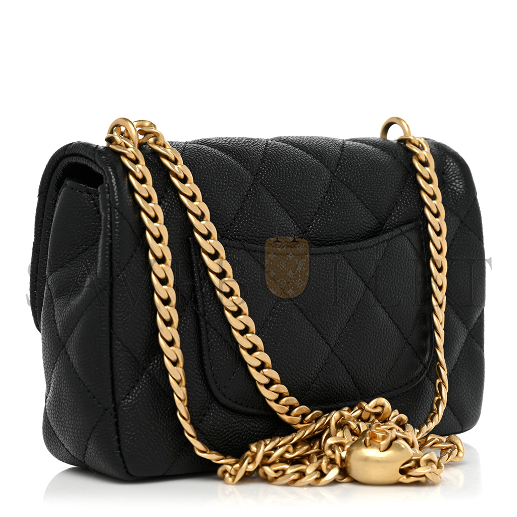 Ch*el master heart adjustable buckle mini flap bag (19*12*8cm)